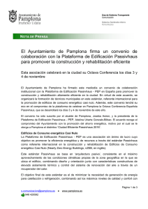 El Ayuntamiento de Pamplona firma un convenio de colaboración