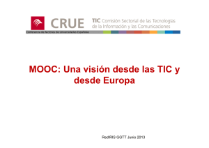 MOOC: Una visión desde las TIC y desde Europa
