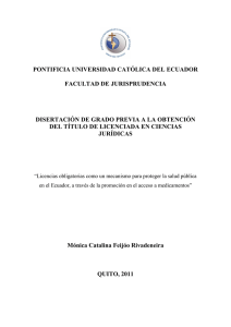 capítulo i licencias obligatorias - Pontificia Universidad Católica del