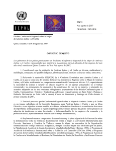 Consenso de Quito - Comisión Económica para América Latina y el