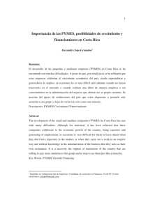 Importancia de las PYMES, posibilidades de crecimiento