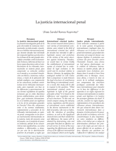 La justicia internacional penal