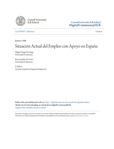 Situación Actual del Empleo con Apoyo en España