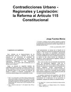 11 - Contradicciones urbano-regionales y legislación: la reforma al