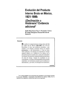 Evolución del Producto Interno Bruto en México, i Declinación o