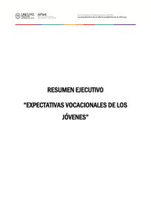 resumen ejecutivo “expectativas vocacionales de los jóvenes”