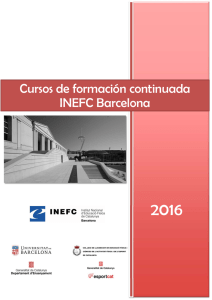 Cursos de formación continuada INEFC Barcelona