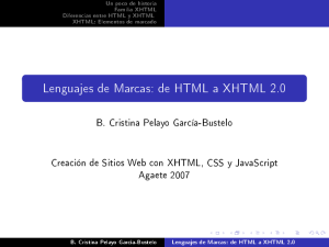 Lenguajes de Marcas: de HTML a XHTML 2.0