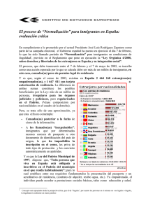 “Normalización” para inmigrantes en España