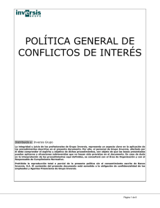 política general de conflictos de interés