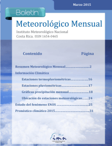 Boletín Meteorológico Marzo 2015