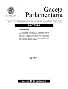 29 nov-Anexo-I.qxd - Gaceta Parlamentaria, Cámara de Diputados