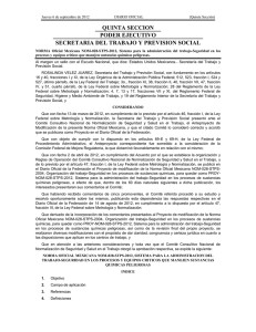 NOM-028-STPS-2012 - Secretaría del Trabajo y Previsión Social