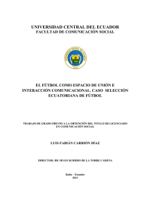 universidad central del ecuador facultad de comunicación social el