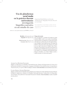 Uso de plataformas social media en la práctica docente universitaria