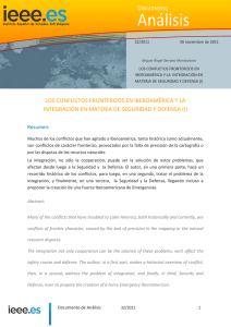 Los Conflictos Fronterizos en Iberoamérica y la Integración