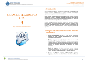 Triptico de seguridad UJA - 4. Seguridad en el correo electronico