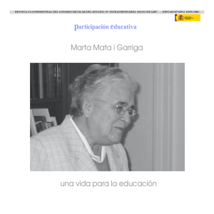 Marta Mata i Garriga una vida para la educación