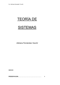 teoría de sistemas - Lic. Prof. Adriana Fernández Vecchi