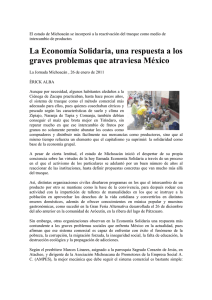 La Economía solidaria en Michoacán