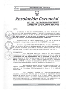 Resolución Gerencial - Proyecto Especial Huallaga Central y Bajo