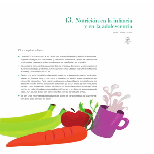 13. Nutrición en la infancia y en la adolescencia