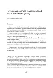 Reflexiones sobre la responsabilidad social empresaria (rse)
