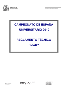Reglamento de Rugby en PDF - Consejo Superior de Deportes