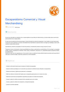 Escaparatismo Comercial y Visual Merchandising. Del día 09