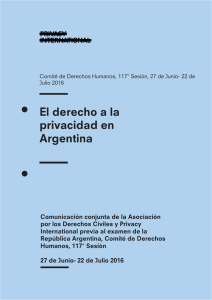 El derecho a la privacidad en Argentina