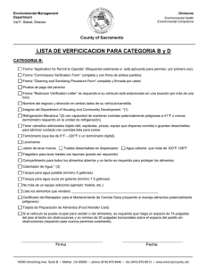 LISTA DE VERFICICACION PARA CATEGORIA B y D