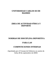 normativa de disciplina deportiva - Universidad Carlos III de Madrid