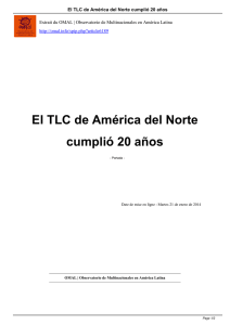 El TLC de América del Norte cumplió 20 años