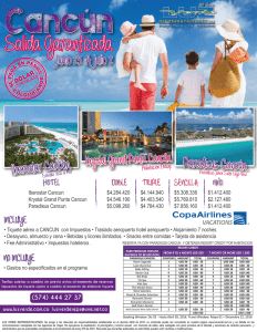 salida garantizada cancun - Luz Verde Representaciones