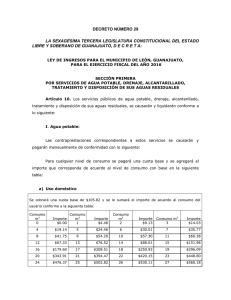 Servicios de agua potable y drenaje 2016