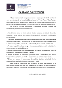 carta de convivencia - CEIP José Ramón Villa, Mora (Toledo)
