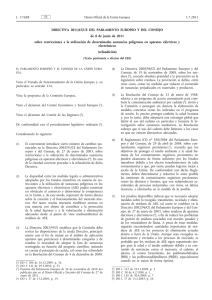 Directiva 2011/65/UE del Parlamento Europeo y del Consejo
