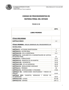 Yucatan.- Código de Procedimientos Penales