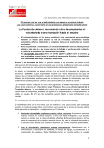 La Fundación Adecco recomienda a los desempleados el