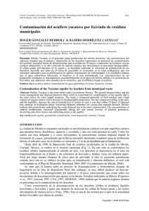 Contaminación del acuífero yucateco por lixiviado de residuos