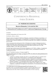 conferencia regional para europa