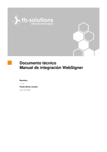 Documento técnico Manual de integración WebSigner
