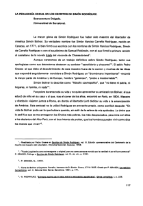 La Pedagogía Social en los Escritos de Simón Rodríguez