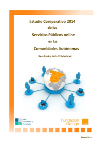 Estudio Comparativo 2014 Servicios Públicos online Comunidades
