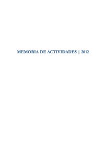 Memoria 2012 - Patrimonio Nacional