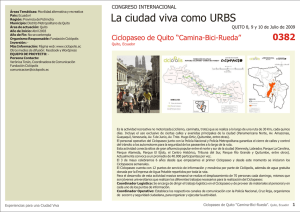 Ciclopaseo de Quito “Camina-Bici-Rueda”