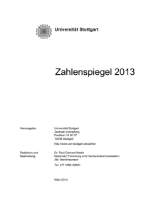 Zahlenspiegel 2013 - Universität Stuttgart