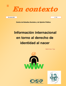 información internacional en torno al derecho de identidad al nacer