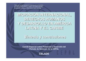 Migración internacional, derechos humanos y desarrollo en América