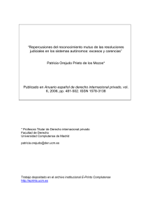 &ldquo;Repercusiones del reconocimiento mutuo de las resoluciones